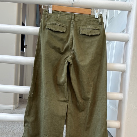 ❄️ Rag and Bone Olive Green Wide Leg Pants SZ 0 - Picture 7 of 7